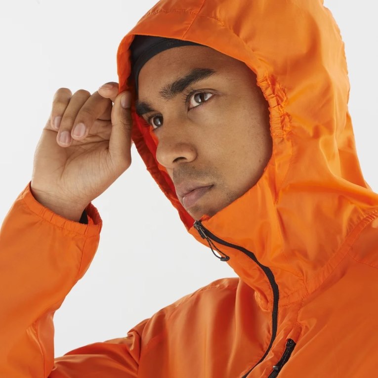 Orange Salomon Bonatti Cross Men's Windbreaker | IE HI9184